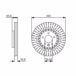 Disco freno BOSCH 0 986 479 546 anteriore, ventilato, altamente carbonizzato, 1 Pezzo - Vista aggiuntiva 5