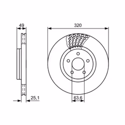Disco freno BOSCH 0 986 479 660 anteriore, ventilato, altamente carbonizzato, 1 Pezzo - Vista aggiuntiva 6