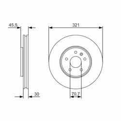 Disco freno BOSCH 0 986 479 667 anteriore, ventilato, altamente carbonizzato, 1 Pezzo - Vista aggiuntiva 7