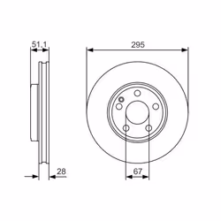 Disco freno BOSCH 0 986 479 A01 anteriore, ventilato, altamente carbonizzato, 1 Pezzo - Vista aggiuntiva 4