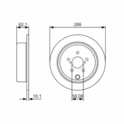 Disco freno BOSCH 0 986 479 A10 posteriore, pieno, 1 Pezzo - Vista aggiuntiva 5