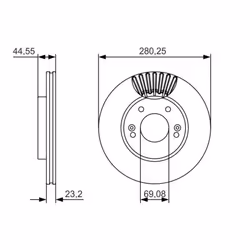 Disco freno BOSCH 0 986 479 A12 anteriore, ventilato, 1 Pezzo - Vista aggiuntiva 5