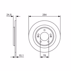 Disco freno BOSCH 0 986 479 A13 posteriore, pieno, 1 Pezzo - Vista aggiuntiva 7