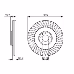Disco freno BOSCH 0 986 479 A31 anteriore, ventilato, altamente carbonizzato, 1 Pezzo