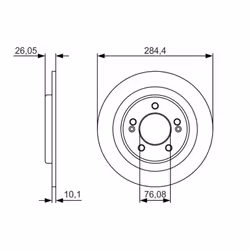 Disco freno BOSCH 0 986 479 A47 posteriore, pieno, 1 Pezzo - Vista aggiuntiva 6