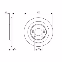 Disco freno BOSCH 0 986 479 A46 posteriore, pieno, 1 Pezzo - Vista aggiuntiva 6