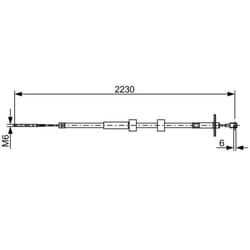Cavo di trazione, freno di stazionamento BOSCH 1 987 482 500