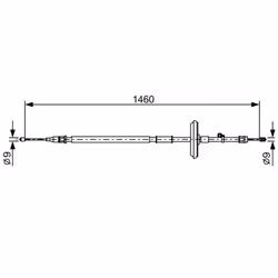 Cavo di trazione, freno di stazionamento BOSCH 1 987 482 504 sinistro