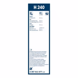 Tergicristallo per parabrezza BOSCH 3 397 011 677, Twin H240 Lunghezza 240mm, posteriore, 1 Pezzo - Vista aggiuntiva 6