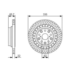 Disco freno BOSCH 0 986 479 T34 posteriore, ventilato, 1 Pezzo