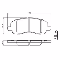 Set di pastiglie freno BOSCH 0 986 494 575, anteriore - Vista aggiuntiva 7