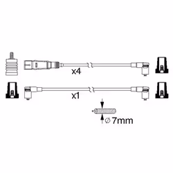 Set di cavi d'accensione BOSCH 0 986 356 343 - Vista aggiuntiva 4