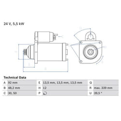 Motorino di avviamento BOSCH 0 986 025 060