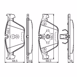Set di pastiglie freno BOSCH 0 986 494 549, anteriore - Vista aggiuntiva 8