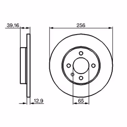 Disco freno BOSCH 0 986 479 B30 anteriore, pieno, 1 Pezzo - Vista aggiuntiva 6