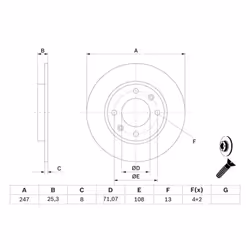 Disco freno BOSCH 0 986 479 B35 posteriore, pieno, 1 Pezzo - Vista aggiuntiva 7