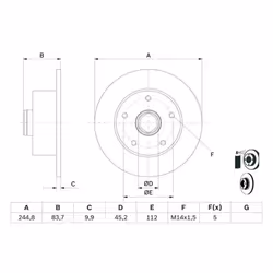 Disco freno BOSCH 0 986 479 B48 posteriore, pieno, 1 Pezzo - Vista aggiuntiva 5