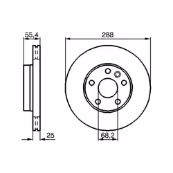 Disco freno BOSCH 0 986 479 B57 anteriore, ventilato, 1 Pezzo - Vista aggiuntiva 7