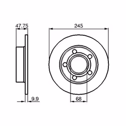 Disco freno BOSCH 0 986 479 B56 posteriore, pieno, 1 Pezzo - Vista aggiuntiva 6