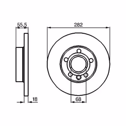 Disco freno BOSCH 0 986 479 B54 anteriore, pieno, 1 Pezzo - Vista aggiuntiva 7