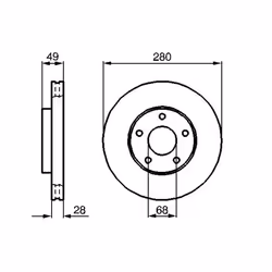 Disco freno BOSCH 0 986 479 B61 anteriore, ventilato, 1 Pezzo - Vista aggiuntiva 6