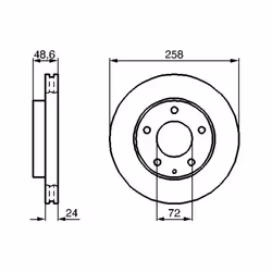 Disco freno BOSCH 0 986 479 B25 anteriore, ventilato, 1 Pezzo - Vista aggiuntiva 7