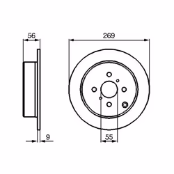 Disco freno BOSCH 0 986 479 B71 posteriore, pieno, 1 Pezzo - Vista aggiuntiva 7