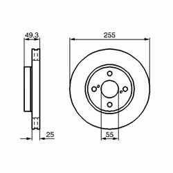 Disco freno BOSCH 0 986 479 B70 anteriore, ventilato, altamente carbonizzato, 1 Pezzo - Vista aggiuntiva 7