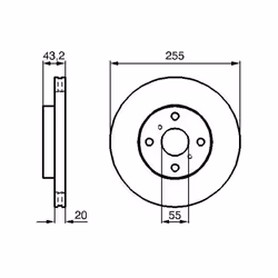 Disco freno BOSCH 0 986 479 B60 anteriore, ventilato, 1 Pezzo - Vista aggiuntiva 7