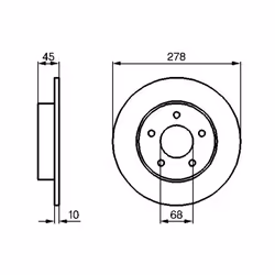 Disco freno BOSCH 0 986 479 B64 posteriore, pieno, 1 Pezzo - Vista aggiuntiva 6