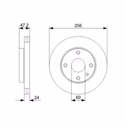 Disco freno BOSCH 0 986 479 C01 anteriore, ventilato, 1 Pezzo - Vista aggiuntiva 5