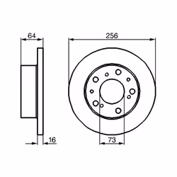 Disco freno BOSCH 0 986 479 B24 anteriore, pieno, 1 Pezzo - Vista aggiuntiva 6