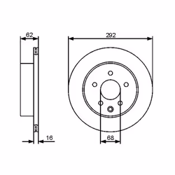 Disco freno BOSCH 0 986 479 C12 posteriore, ventilato, 1 Pezzo - Vista aggiuntiva 6