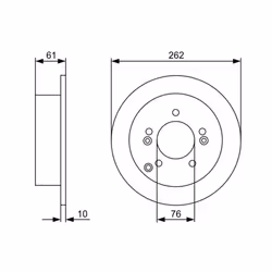 Disco freno BOSCH 0 986 479 C03 posteriore, pieno, 1 Pezzo - Vista aggiuntiva 7