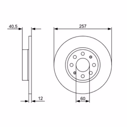 Disco freno BOSCH 0 986 479 C11 anteriore, pieno, 1 Pezzo - Vista aggiuntiva 7