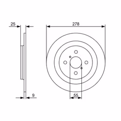 Disco freno BOSCH 0 986 479 C05 posteriore, pieno, 1 Pezzo - Vista aggiuntiva 7