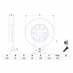 Disco freno BOSCH 0 986 479 B20 anteriore, pieno, 1 Pezzo - Vista aggiuntiva 7