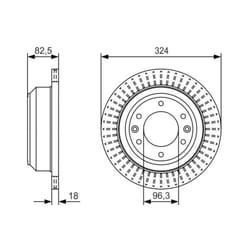 Disco freno BOSCH 0 986 479 U29 posteriore, ventilato, 1 Pezzo