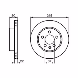 Disco freno BOSCH 0 986 479 B53 anteriore, ventilato, altamente carbonizzato, 1 Pezzo - Vista aggiuntiva 7