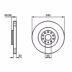 Disco freno BOSCH 0 986 479 B87 anteriore, ventilato, altamente carbonizzato, 1 Pezzo - Vista aggiuntiva 7