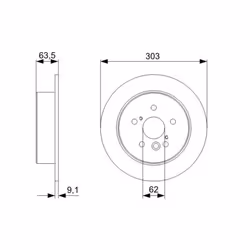 Disco freno BOSCH 0 986 479 C02 posteriore, pieno, 1 Pezzo - Vista aggiuntiva 7