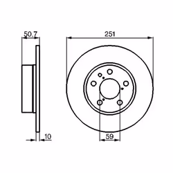 Disco freno BOSCH 0 986 479 B31 posteriore, pieno, 1 Pezzo - Vista aggiuntiva 7