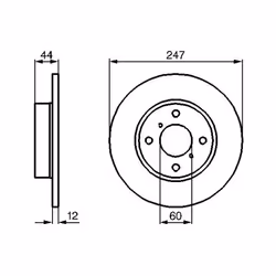 Disco freno BOSCH 0 986 479 B45 anteriore, pieno, 1 Pezzo - Vista aggiuntiva 6