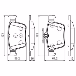 Set di pastiglie freno BOSCH 0 986 494 658, posteriore - Vista aggiuntiva 6