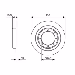 Disco freno BOSCH 0 986 479 A93 posteriore, pieno, 1 Pezzo - Vista aggiuntiva 5