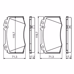 Set di pastiglie freno BOSCH 0 986 494 576, anteriore - Vista aggiuntiva 7