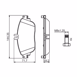 Set di pastiglie freno BOSCH 0 986 494 662, anteriore - Vista aggiuntiva 7