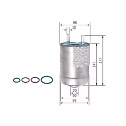 Filtro carburante BOSCH F 026 402 850 - Vista aggiuntiva 6