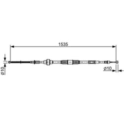 Cavo di trazione, freno di stazionamento BOSCH 1 987 482 533