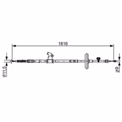 Indice: 1 987 482 535. Lunghezza [mm]: 1816. Numero del Produttore: 1 987 482 535. Produttore: BOSCH.